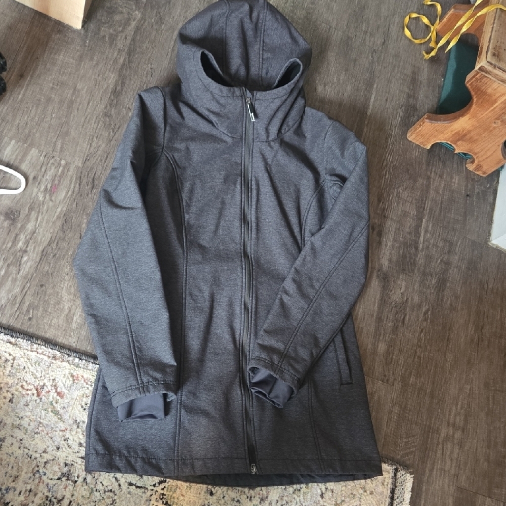 Bench Men's Dark Gray Hooded Raincoat